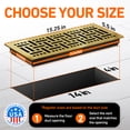 thumbnail image 3 of 4x14 Floor Vent Covers Floor Register with Mesh Cover Trap, Heat and Air, Walkable Metal Floor Register for HVAC Duct, Basketweave, Polished Brass, 3 of 7