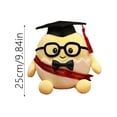 thumbnail image 2 of Cute Graduation Egg Plush Toy, Soft Stuffed Animal with Doctoral Cap & Glasses, Graduation Gift for High School & College Grads, Graduation Season Plush Keepsake for Students, 2 of 5