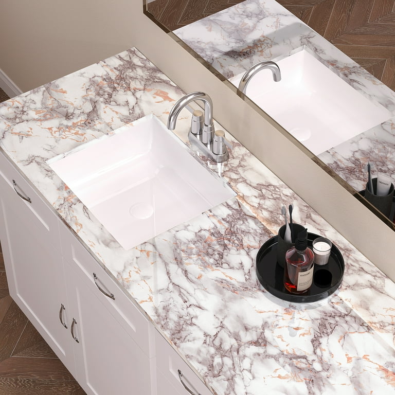 FunStick 36 X 200 Matte Marble Countertop Contact Paper White