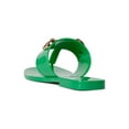 thumbnail image 3 of Jeffrey Campbell A Lil Bit Green Shiny Slip On Open Toe Flat Thong Sandals (Green Shiny, 10), 3 of 4