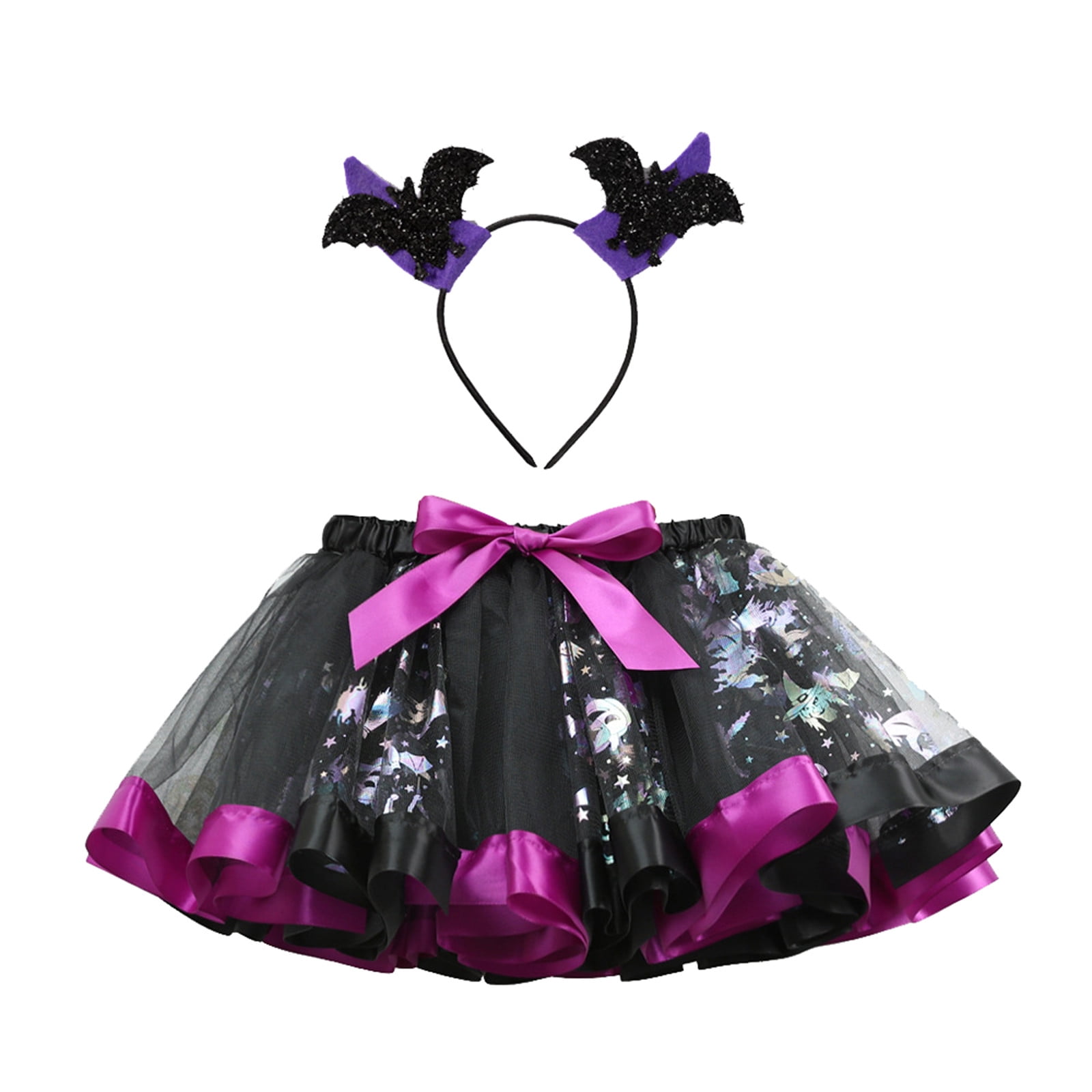Jupe De Ballet Halloween Pour Fille - Costume Danse Imprimé, Matière Douce, Lavable, Pour Fête Et Déguisement