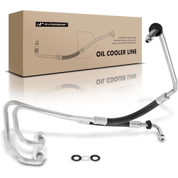 A-Premium Engine Oil Cooler Line Hose Assembly Compatible with Chevrolet Blazer 1996-2005 S10 GMC Jimmy Sonoma 1996-2004 Oldsmobile Bravada 1996-2001