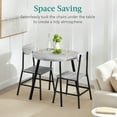 thumbnail image 4 of Best Choice Products 3-Piece Mid-Century Modern Round Dining Set w/ 2 Chairs, Angled Legs - Gray, 4 of 9