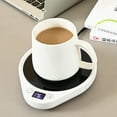 thumbnail image 3 of NIBOLOG 1 Set Electric Coaster Heating Evenly Rapid Heat-up Touch Operation Milk Tea Heating Pad for Coffee Shop, 3 of 8