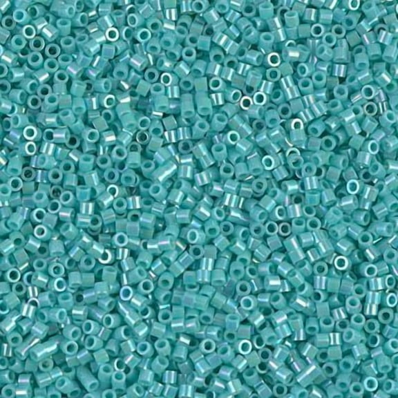 Miyuki Delica Seed Beads DBS0166/DBS166 15/0 Opaque Turquoise AB 5 Grams