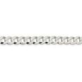 thumbnail image 2 of White Sterling Silver chain Curb Flat 24 in 8 mm 8mm Close Link, 2 of 5