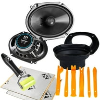 NVX NSP68 6" x 8" Coaxial Car Speakers w/ 20mm Silk Dome Tweeters Installation Accessories 540W Peak