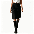 thumbnail image 3 of Asgosdo Bermuda Shorts for Women High Waisted Button Knee Length Casual Business Dress Shorts with Pockets, 3 of 6