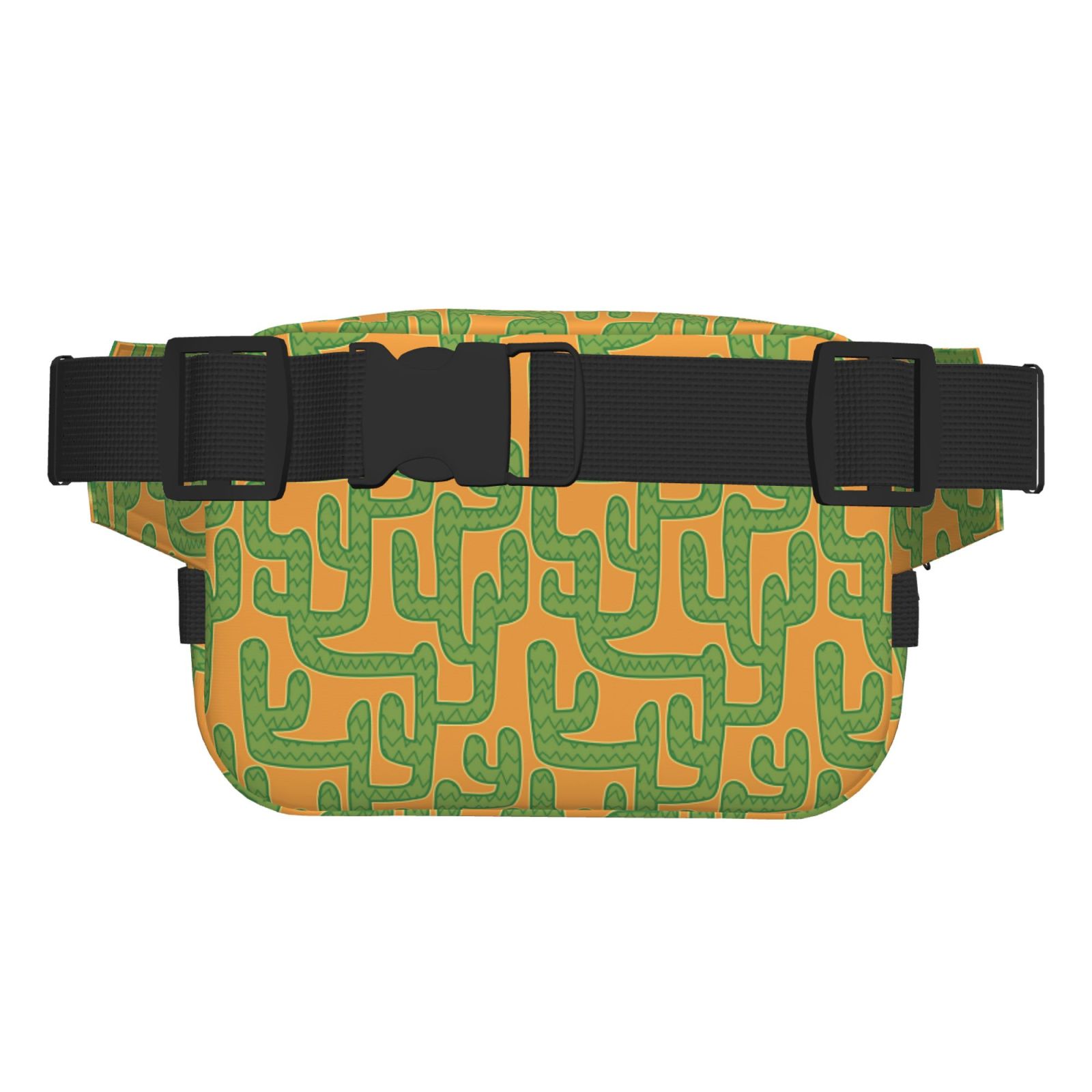 Picia Cactus 2 Print Square Double-Layer Waist Bag Mini Adjustable Waist Belt Bag Exercise Running Travel Hiking