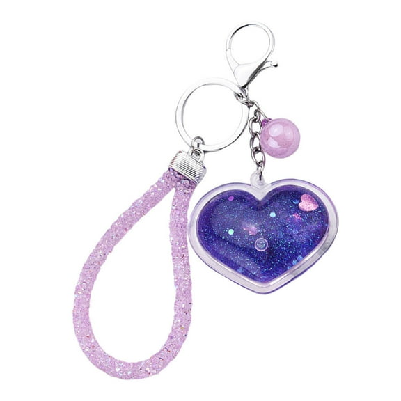 Hemoton  Liquid Glitter Keyring Keychain Cute Sequins Creative Decor Lovers