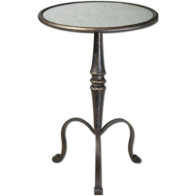 Uttermost Anais Mirrored Accent Table in Coffee Bronze