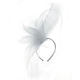 thumbnail image 2 of NYFASHION101 Elegant Formal Curlicue Center Sinamay Fascinator Headband - FS White, 2 of 3