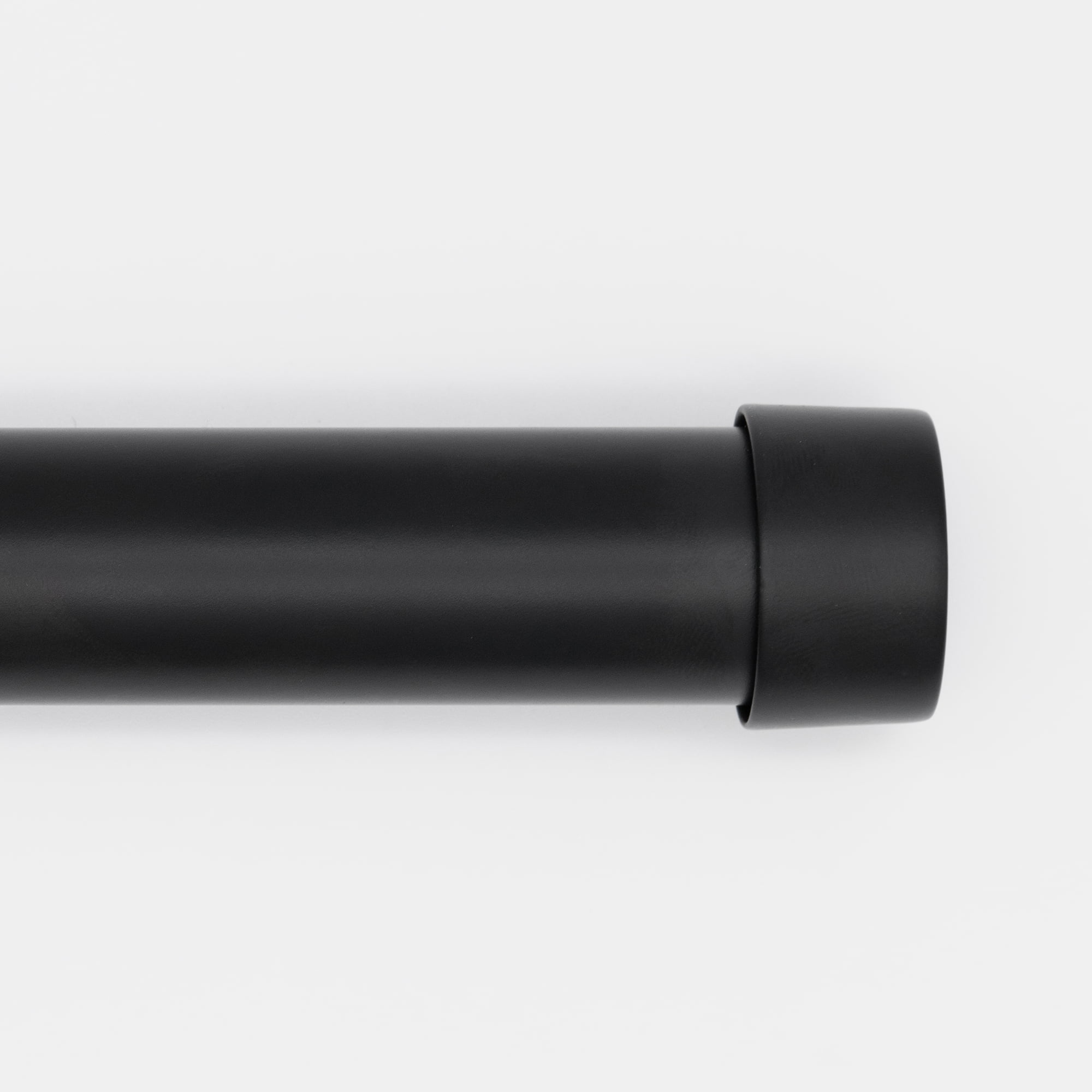 (2 pack) Better Homes & Gardens 1" Matte Black Cap Adjustable Single Curtain Rod Set, 42-120"