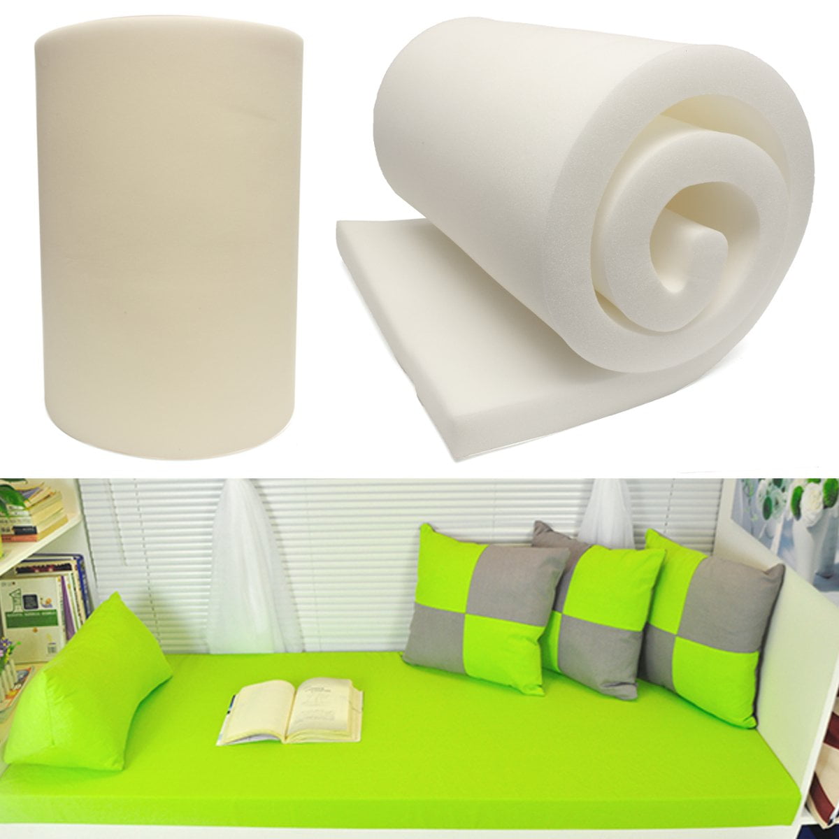 79" High Density Seat Firm Cushion Upholstery Foam Rubber Replacement