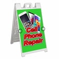 thumbnail image 1 of Cell Phone Repair (24" X 36") Deluxe A-Frame Signicade, Includes 2 Removable Panels & Stand, 1 of 4