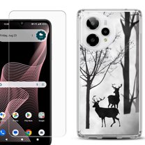 Phone Case for Cricket Icon Plus 2026, with Screen Protector, by OneToughShield - Forest Deer