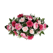 Mainstays 8" Height Headstone, Pink Color, Peony, Artificial Flower