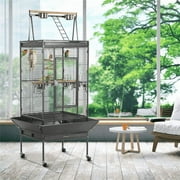 SMILE MART 68" Large Metal Bird Cage with Stand for Parrots, Cockatiels or Cockatoos