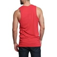 thumbnail image 7 of G-Style USA Men's Straight Hem Long Length Tank Top TT60 - Red - 5X-Large, 7 of 7