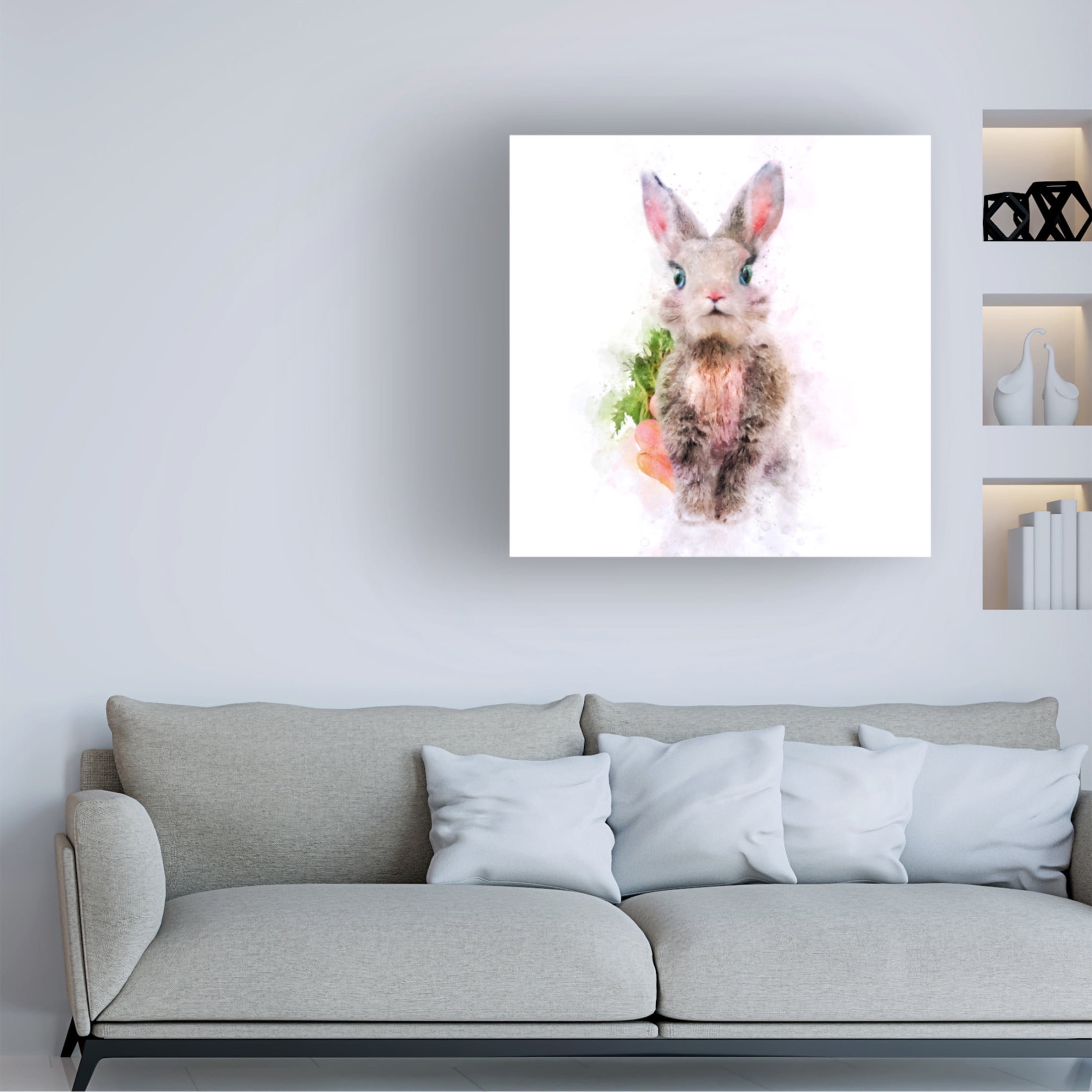 Trademark Fine Art Emel Tunaboylu Baby Rabbit Canvas Wall Art