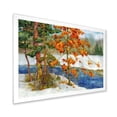 thumbnail image 2 of Designart 'Stream Through The Winter Forest I' Lake House Framed Art Print, 2 of 4