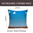 thumbnail image 2 of LALILO Throw Pillow Covers Old Game Retro Super Architecture Art Cushion Cover 18" x 18", 2 Pack, 2 of 6