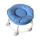 thumbnail image 5 of Taburete bajo con ruedas, silla giratoria, para hombre y mujer, taburete multiusos con azul, 5 of 9