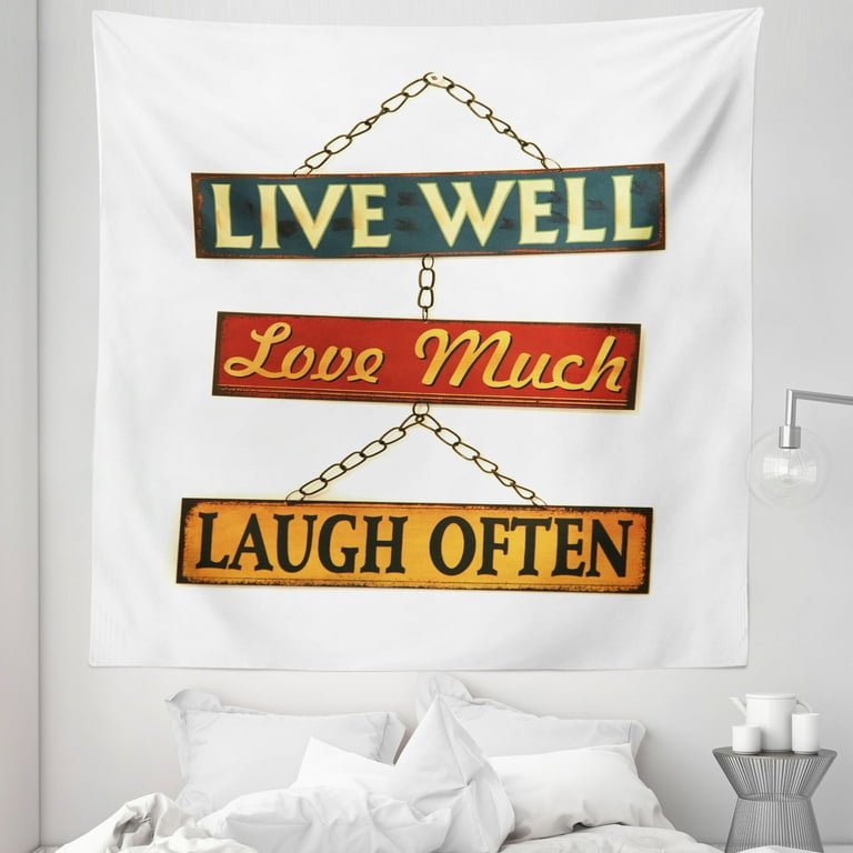 Live laugh love tapestry new arrivals