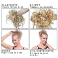 thumbnail image 5 of HAIRRO Messy Bun Hair Piece,Messy Hair Bun Scrunchies for Women Brown and Blonde Synthetic Wavy Curly Chignon Ponytail Hair Extensions 45G/1.5oz Updo Hairpiece for Daily Wear 1PCS, 5 of 7