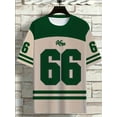 thumbnail image 6 of Men's Summer Short Sleeve No. 66 Striped Men's Casual Street Style Polyester Round Neck Fashion T-shirt, 6 of 9