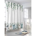thumbnail image 3 of Fsddascl Grey Blue Pumps Fall Shower Curtain Set - 48" x 72" Washable Bathtub Curtain with 12 Hooks, Thanksgiving Eucalyptus Leaves Waterproof Fabric Stall Shower Curtains for Bathroom/Bathtub Décor, 3 of 6