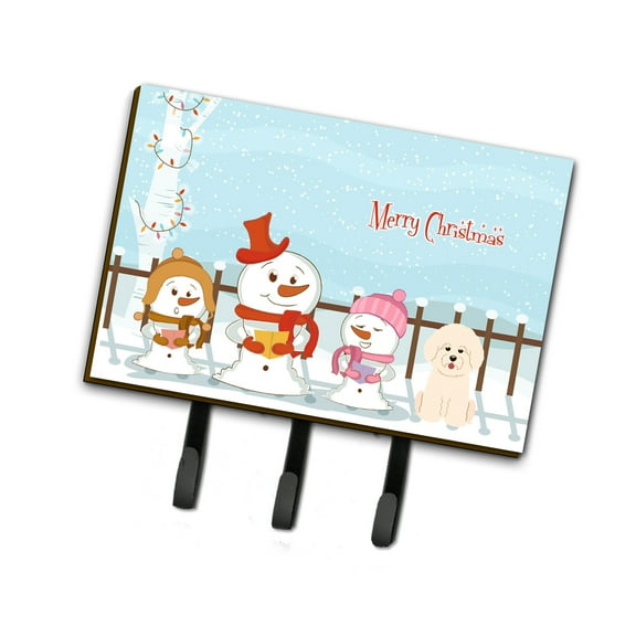 Merry Christmas Carolers Bichon Frise Leash or Key Holder