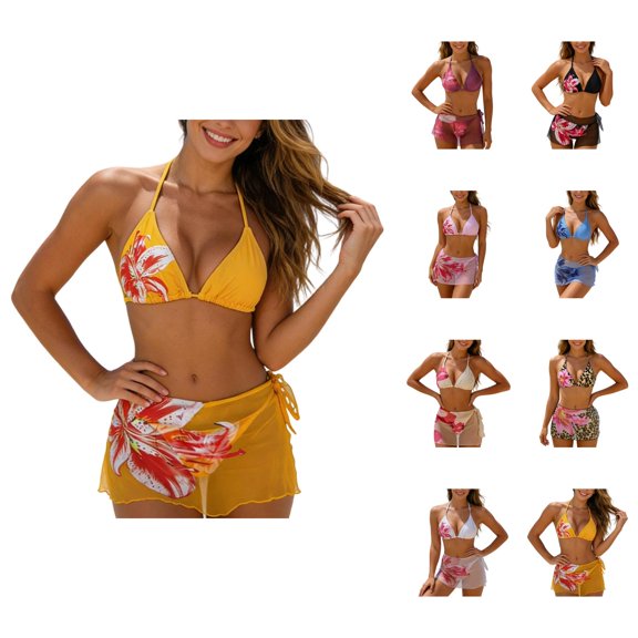Bikini Sets for Women Stylish Floral Print Tankini Bikini With Design Womens Swimsuits for Beach Vacation Wear