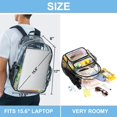 thumbnail image 3 of Mochila CAMTOP Clear Heavy Duty Transparente para Escuela Negra, 3 of 6