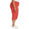 thumbnail image 2 of Gloria Vanderbilt Swan Series Women's Plus Amanda 5 Pocket Capri with Slit, Sizes 16W-24W, 2 of 5