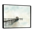 thumbnail image 2 of Designart "Minimalistic Horizon Featuring The Coastal Pier" Coastal Pier Floater Framed Wall Decor, 2 of 5