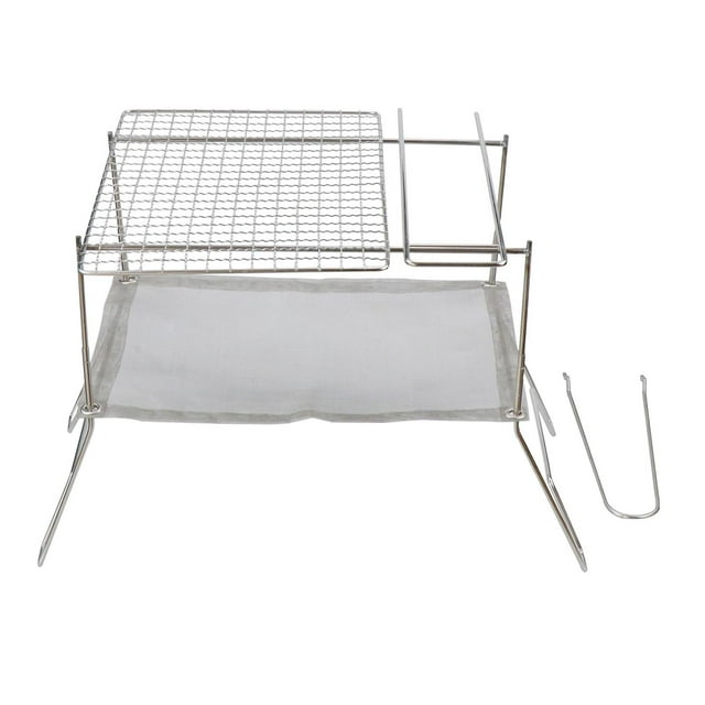 Parrilla Plegable Parrilla de Carbón Parrilla Plegable de material acero Inoxidable para Cocinar Libre / Jardín Camping Senderismo Picnic 3 5 Personas Style2