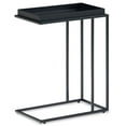 thumbnail image 2 of Home Square 2-Piece Industrial 18 " Metal Tray Top C Side Table Set in Black, 2 of 10