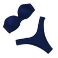 thumbnail image 3 of Women Summer Two-piece Bikini Set Push-up Padded Tube Top Triangle, 3 of 6