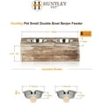 thumbnail image 4 of Huntley Pet Elevated Dog and Cat Double Bowl Feeder Stainless Steel Bowls (Berjen, Small), 4 of 14