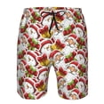 thumbnail image 3 of Rocae Santa Claus bells Snowman for Men's Beach Shorts Casual Elastic Waist Drawstring Summer Beach Shorts,S-3XL-3X-Large, 3 of 6