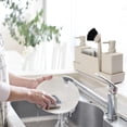 thumbnail image 2 of Yuarrent Dispensador de jabón con bandeja de almacenamiento, adecuado para diario, botella con bomba de jabón líquido para manos, esponja de Juegos de accesorios de baño, 2 of 5