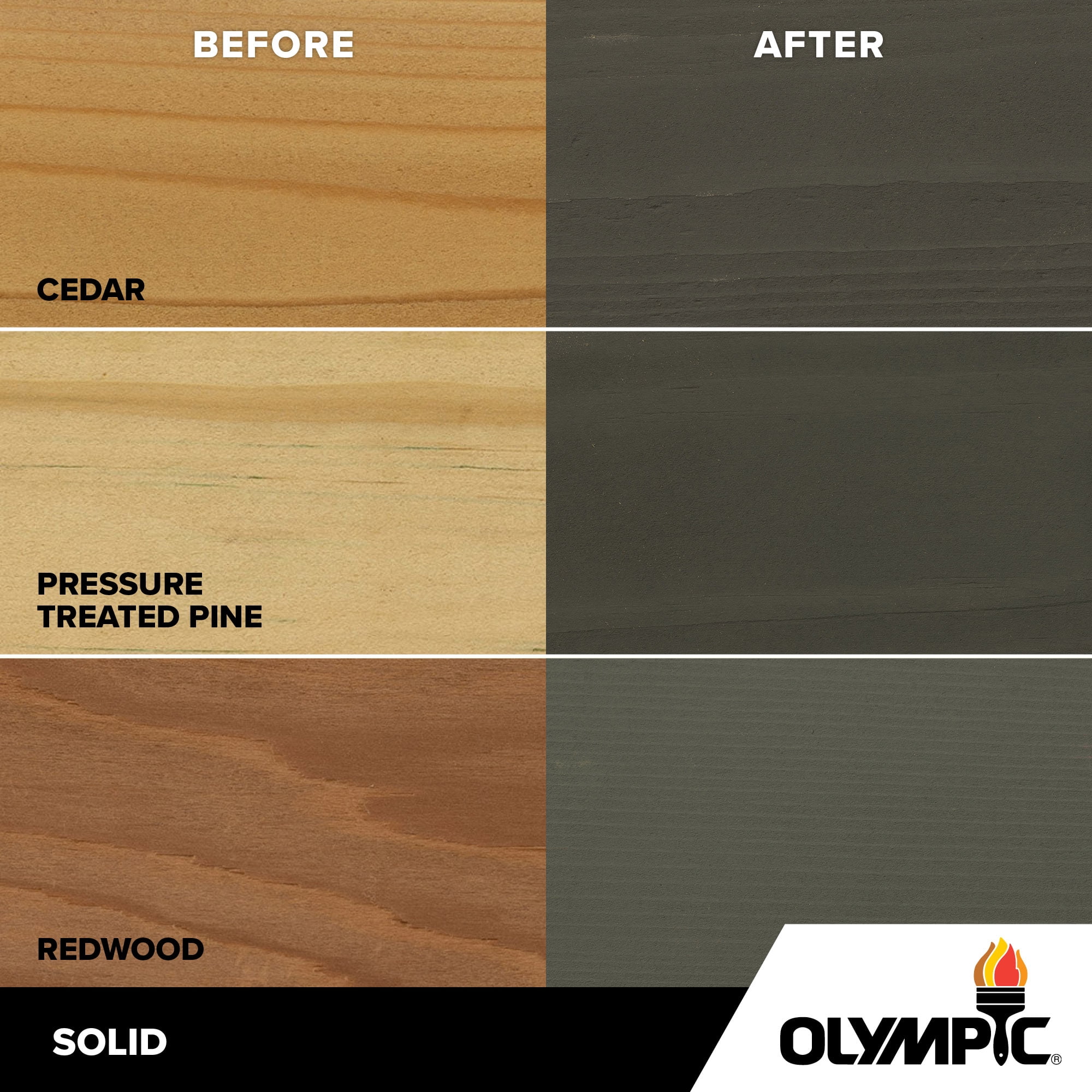 Olympic Elite 1 Gallon SC-1021 Corundum Solid Advanced Exterior Stain and Sealer in One