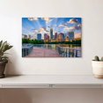 thumbnail image 2 of Elephant Stock Austin Footbridge Skyline Wall Art - Horizontal Canvas Wall Art - Living Room Wall Decor - City Canvas - Gray And Beige Decor - 12" x 8", 2 of 4