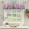 thumbnail image 3 of Blue Spring Floral Valances for Windows, Summer Daisy Botanical Oil Painting Light Filtering Kitchen Curtains, Rod Pocket Window Valance Curtains for Living Room Bedroom, 60" W x 18" L, 2 Panels, 3 of 9