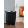 thumbnail image 3 of Step N' Sort Dual Plastic Trash and Recycle Bin with Slow Close Lid, Black, 11 gal, 3 of 15