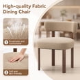 thumbnail image 4 of EOP Farmhouse Dining Chairs Set of 4, Upholstered Fabric Kitchen Chairs with Curved Backrest Wood Chairs for Kitchen Living Room Restaurant Seating Dining Room, Camel, 4 of 10