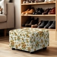 thumbnail image 4 of Xoenoiee Sunflower Bee Print Stretch Ottoman Cover Ottoman Slipcovers Rectangle Footstool Cover Printed Footstool Cover Ottoman Footrest Covers Rectangular Storage Stool Cover, Small, 4 of 7