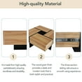 thumbnail image 6 of Modern Coffee Table with 4 Hidden Storage Compartments, Living Room Center Table with Unique Design, Square Coffee Table with Extendable Sliding Tabletop, Brown, 6 of 9