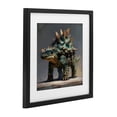 thumbnail image 2 of Stupell Industries Cottage Prehistoric Ankylosaurus Portrait Black Framed Print Under Glass, 13 x 13, by Wumples, 2 of 8